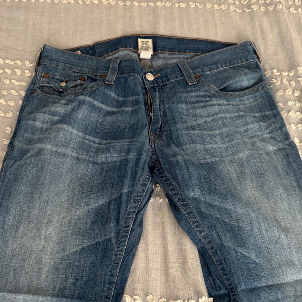 True Religion Relaxed Fit Blue Jeans